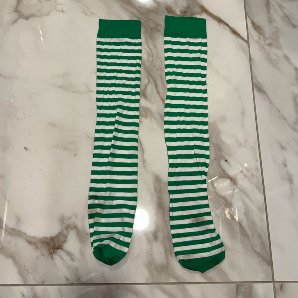 Green Striped Socks